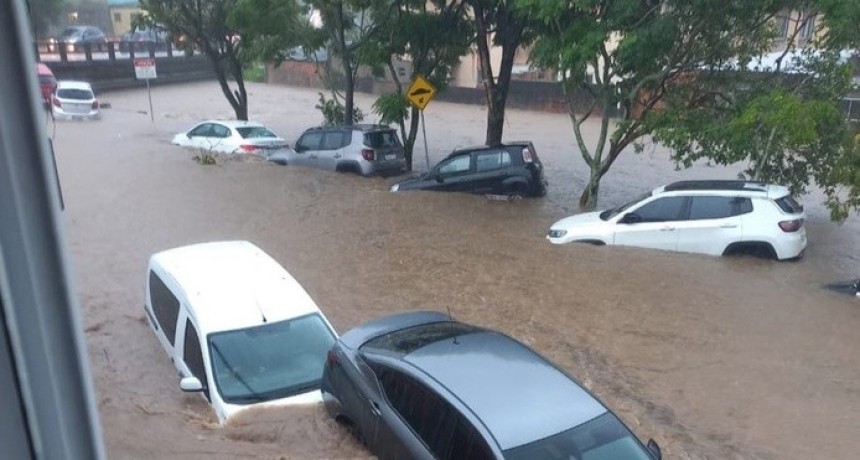 Un temporal castigó al estado de Santa Catarina, en el sur de Brasil 