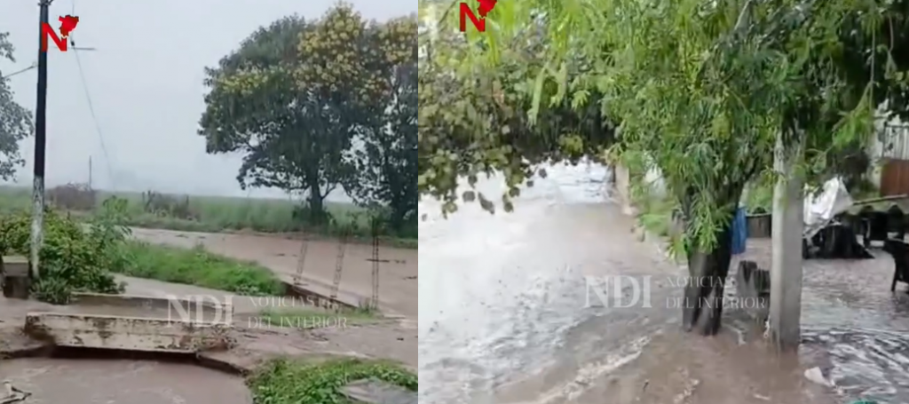 El temporal afectó diferentes zonas del interior y provocó anegamientos