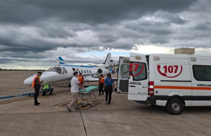 Salud coordinó aeroevacuaciones sanitarias hacia Misiones y Río Negro