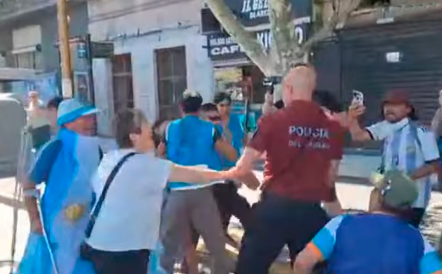 Nuevamente hubo incidentes en la marcha de jubilados