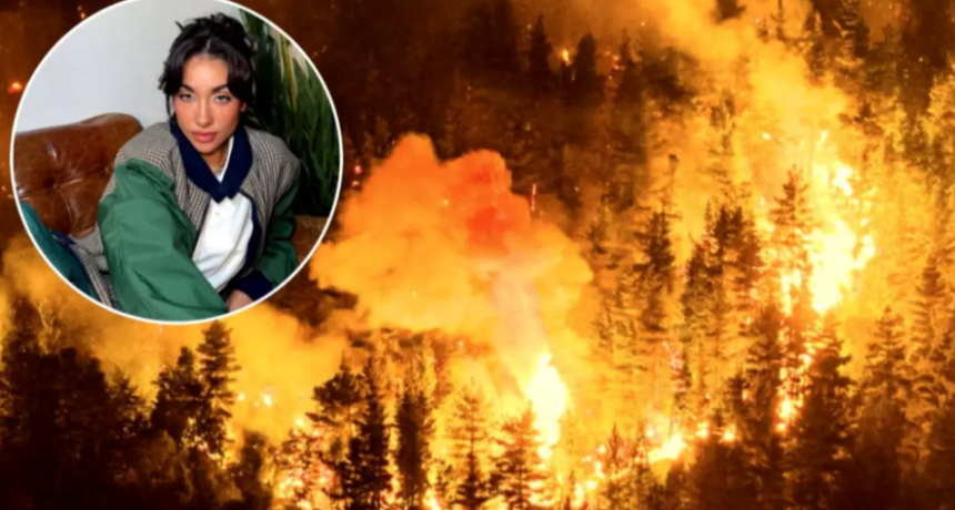 María Becerra equipó cuatro brigadas autoconvocadas que combaten el fuego en la Patagonia