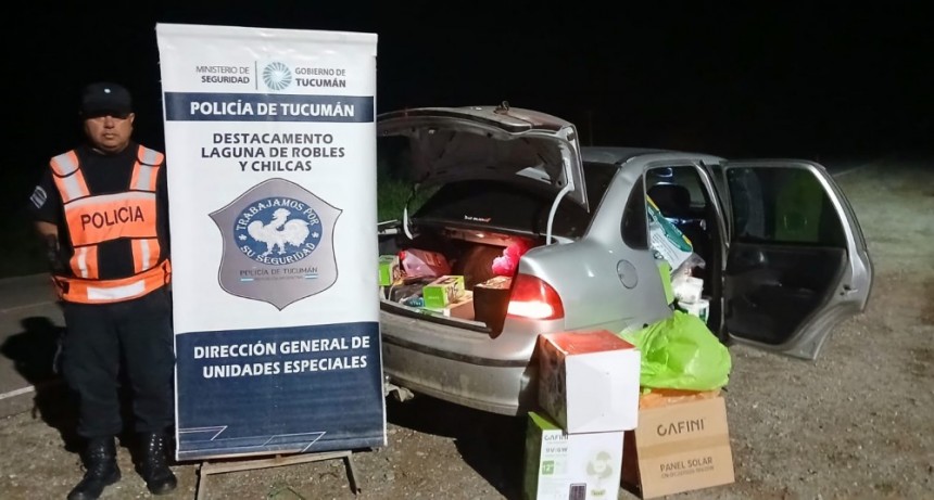 Secuestran mercadería que intentaban ingresar ilegalmente a nuestra provincia