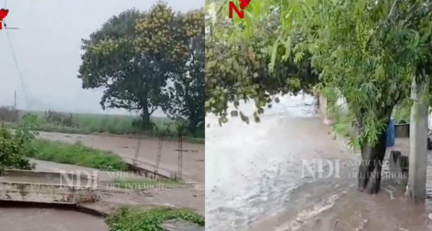 El temporal afectó diferentes zonas del interior y provocó anegamientos