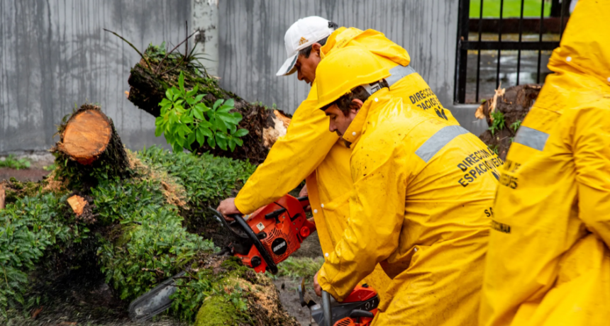 El Municipio trabaja en un operativo integral para resolver inconvenientes provocados por el temporal