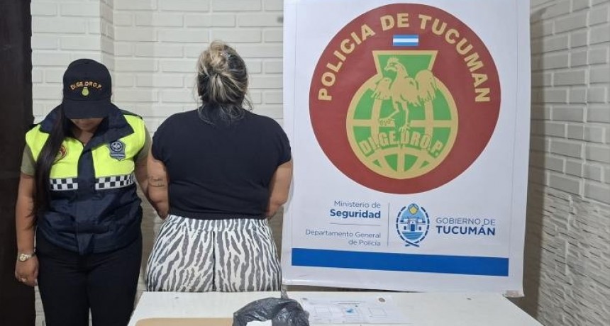 Detienen a una mujer y secuestran un equivalente a 2400 dosis de cocaína