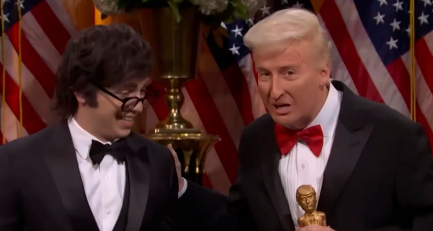 Saturday Night parodió a Milei como un fanático de Trump