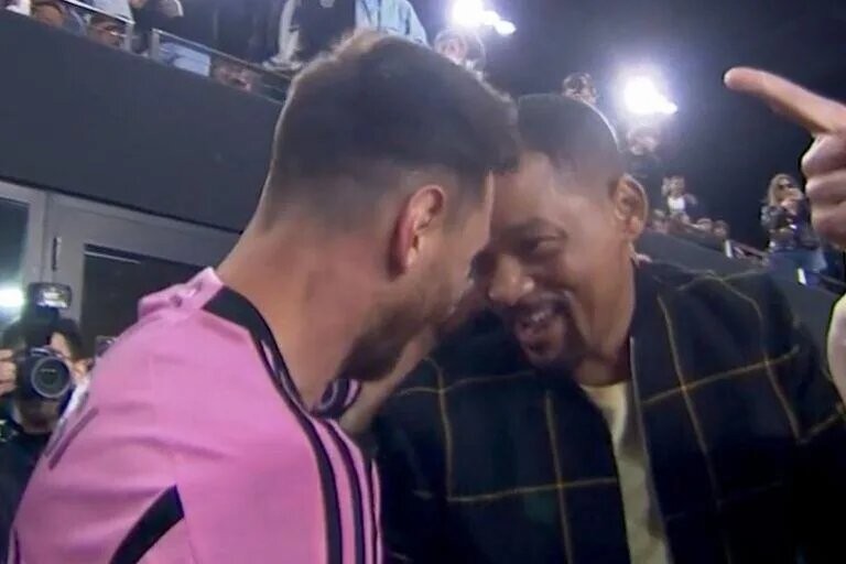 Messi y Antonela conocieron Will Smith en la victoria del Inter Miami