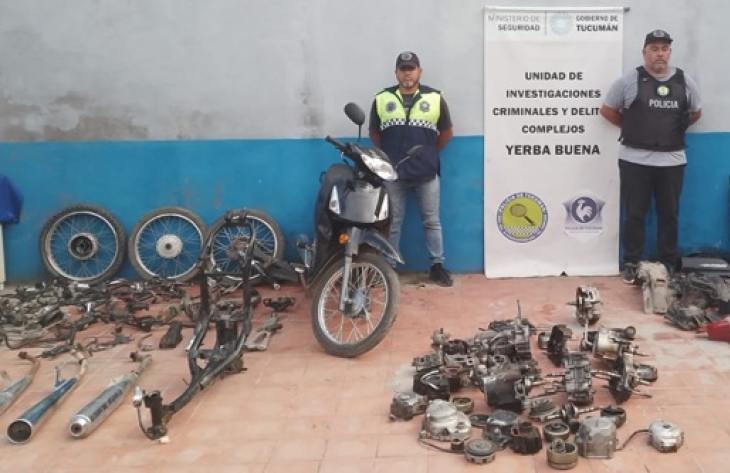 Descubren un desarmadero clandestino de motocicletas