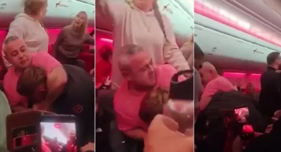 Pelea, alcohol, desvío y aterrizaje de emergencia de un avión en Bélgica