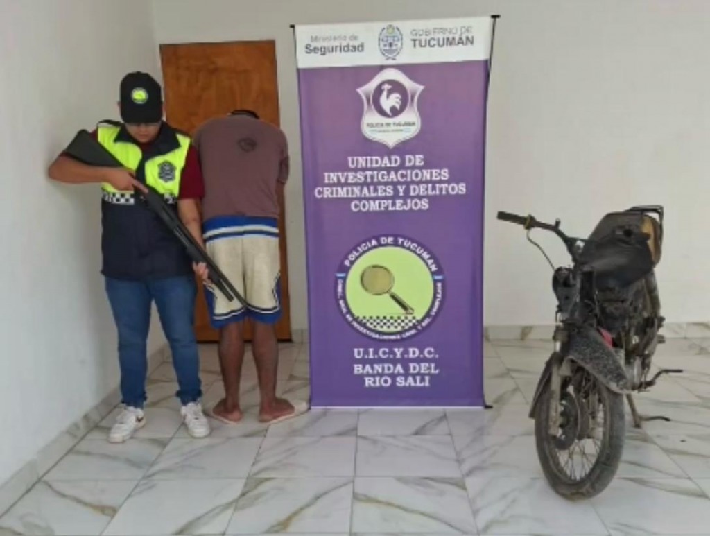 "Caña" fue detenido y secuestran la moto que usó para arrebatarle el celular a una menor