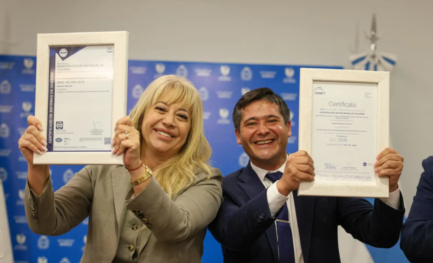 La Municipalidad logró la certificación de las Normas de Calidad ISO 9001 por su gestión y cuidado de los espacios verdes
