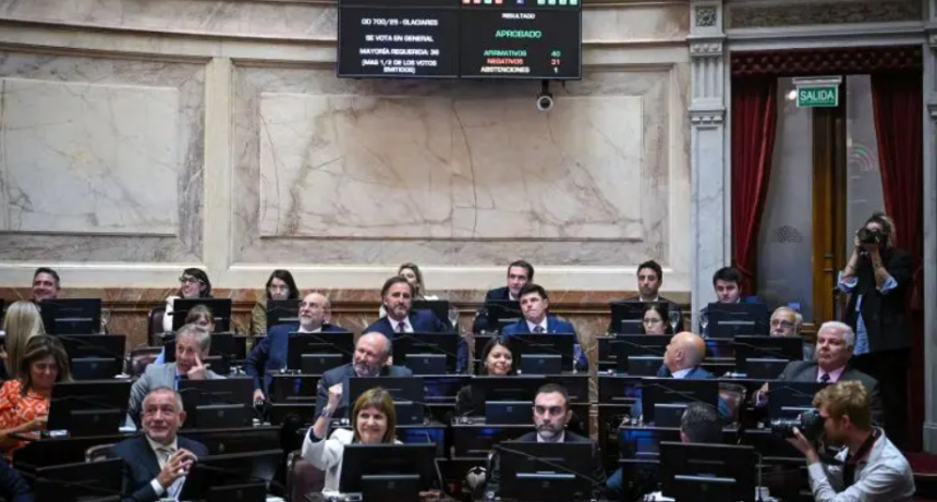 El Senado aprobó la modificación de la Ley de Glaciares