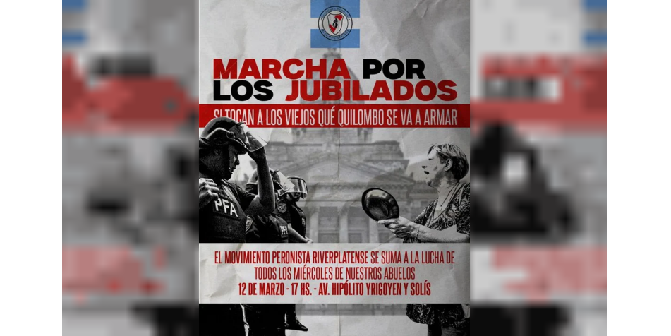 Clubes del todo el país marcharán junto a los jubilados el próximo miércoles