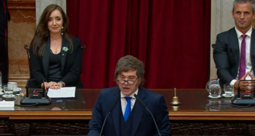 En el Congreso Milei prometi&oacute; "nueve meses ininterrumpidos de reformas"