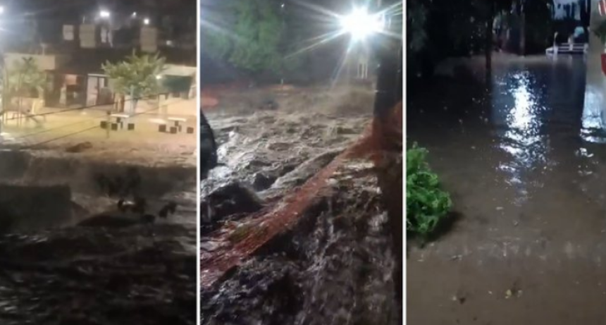 Met&aacute;n: por segunda noche consecutiva hay calles anegadas, vecinos expectantes y rige una alerta naranja