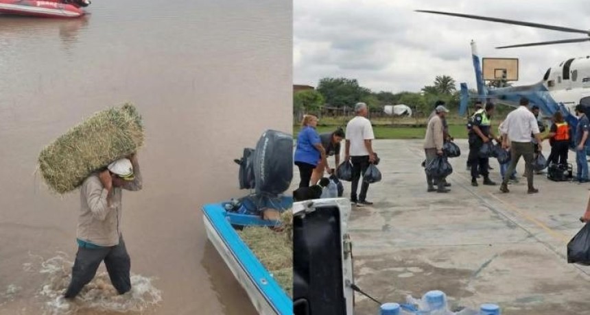 Asistencia por tierra, agua y aire para familias afectadas por inundaciones