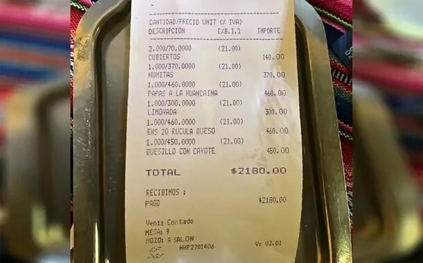 Un usuario de Twitter mostró lo que gastó en un restaurante de Jujuy y el debate se volvió viral 
