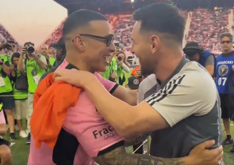 Lionel Messi se encontró con Daddy Yankee en la previa del partido del Inter
