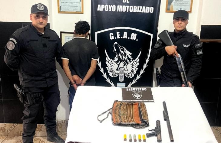 Llevaba una "tumbera" y fue aprehendido en un control preventivo