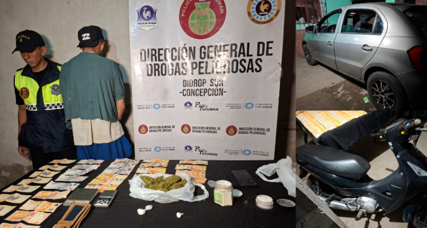 Incautan un kilo de coca&iacute;na a partir de denuncias an&oacute;nimas en Aguilares