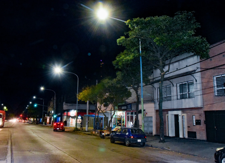 La avenida Colón recuperó su luminosidad tras la finalización de un intenso operativo de poda de árboles