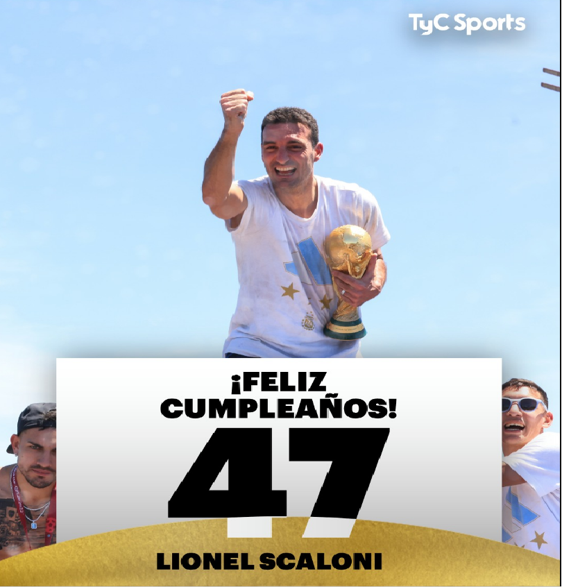 Lionel Scaloni celebra hoy sus 47 años.
