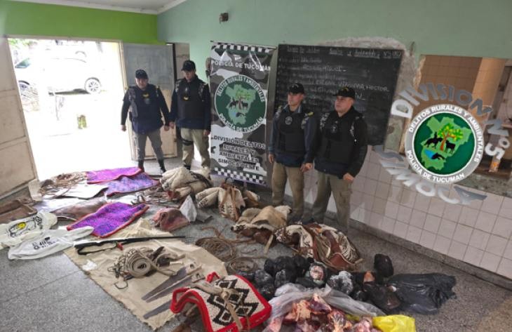 Tafí del Valle: Decomisan carne faenada y un arma de fuego