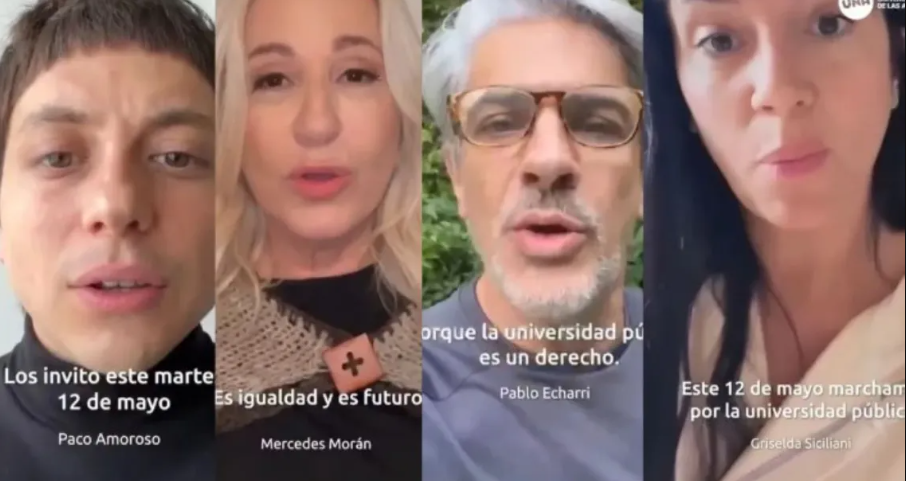 Los artistas se sumaron a la convocatoria por la marcha universitaria