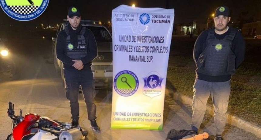 Circulaba en una moto adulterada y un arma de fuego, qued&oacute; aprehendido