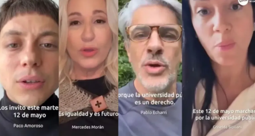Los artistas se sumaron a la convocatoria por la marcha universitaria