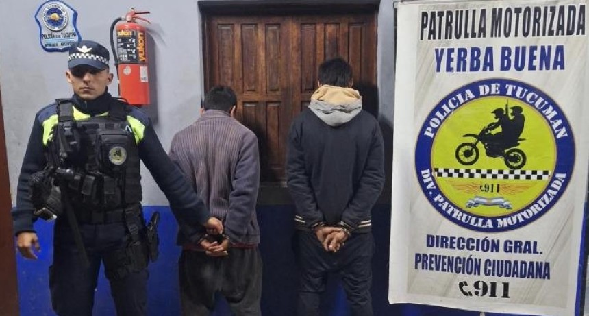 Atrapan a dos hombres relacionados con un robo ocurrido en Yerba Buena