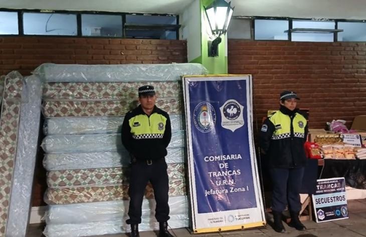 Recuperan colchones y zapatillas robados que eran para ayuda social 
