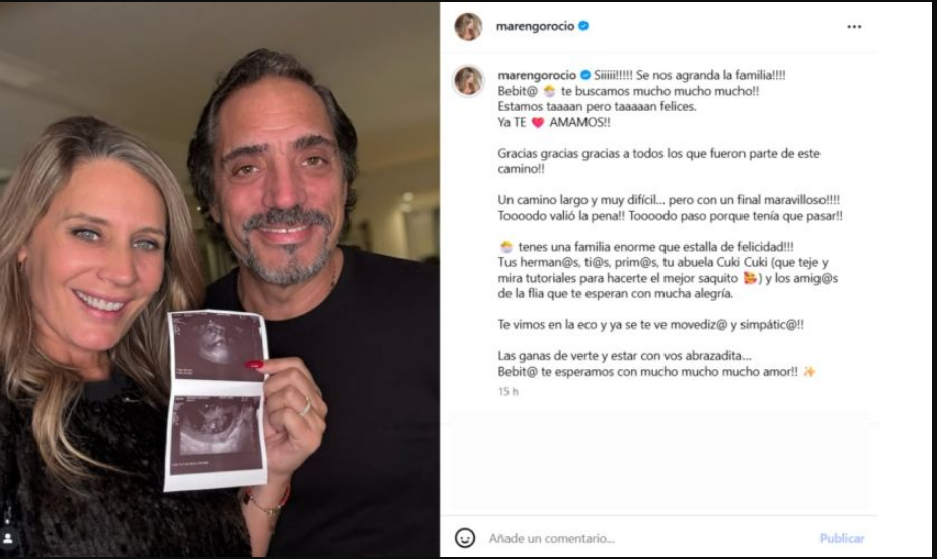 Rocío Marengo será mamá despúes de un largo tratamiento 