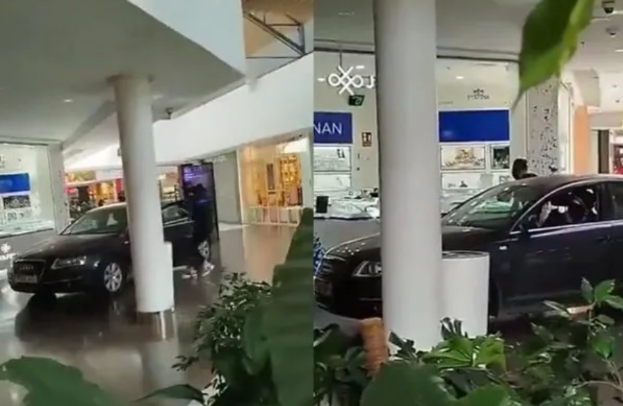 Robaron una joyería en un shopping de Madrid y se escaparon en un Audi