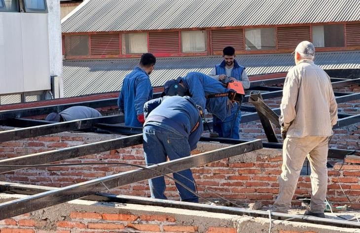 Avanzan las obras de reacondicionamiento en la hist&oacute;rica Escuela Normal