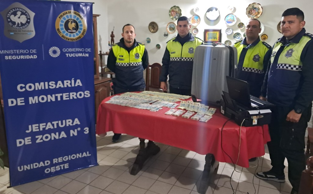 Una comerciante de Monteros recuper&oacute; una suma millonaria que le hab&iacute;an robado y la Polic&iacute;a avanza en la investigaci&oacute;n