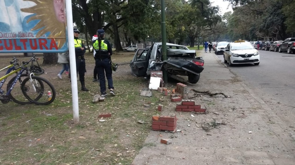Accidente en el interior del Parque 9 de Julio