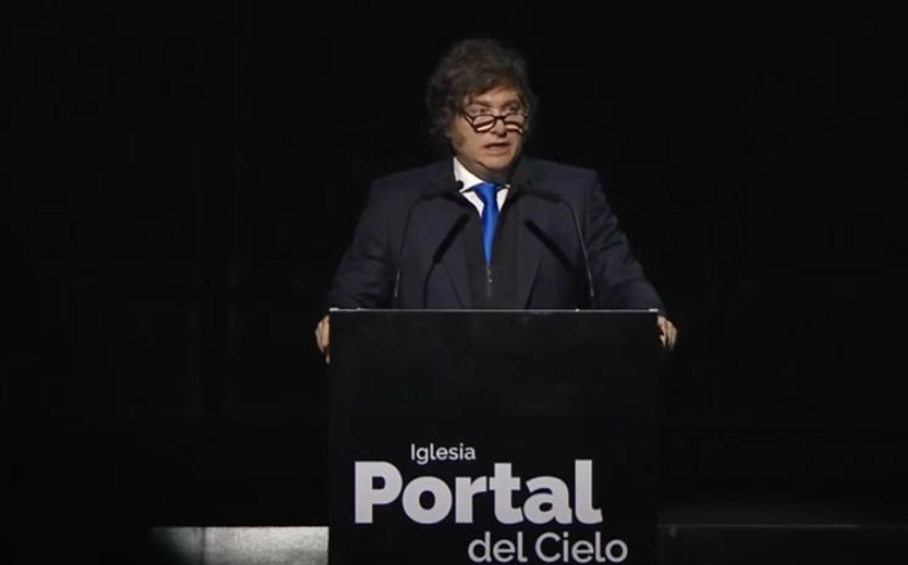 "La justicia social es envidia y eso es un pecado": Milei inauguró la iglesia Portal del Cielo