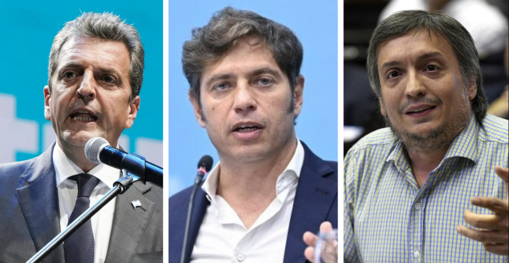 Axel Kicillof, Sergio Massa y Máximo Kirchner se reunieron antes del cierre de alianzas
