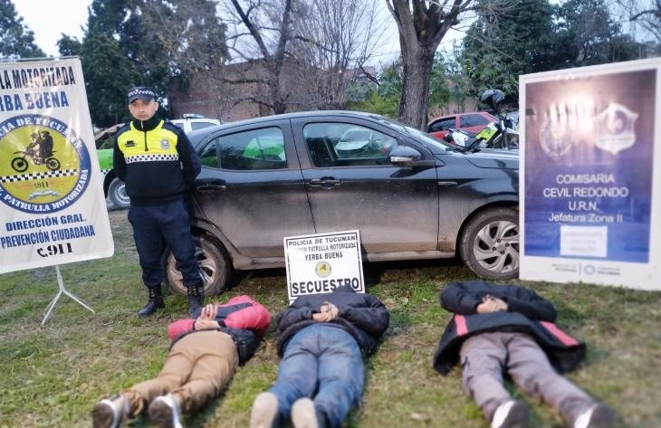 Capturan a tres hombres amenazaron de muerte a una familia 