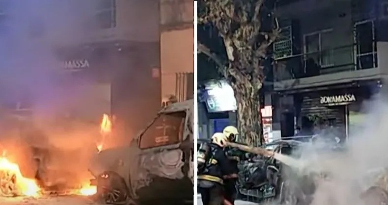 Un hombre provocó el incendio de dos autos durante la madrugada 