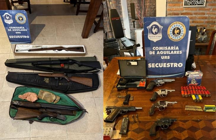 Denuncia por violencia y allanamientos: la Policía secuestró un arsenal de armas