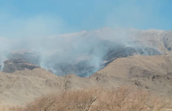 Cerro Muñoz: trabajan para controlar el fuego en Tafí del Valle