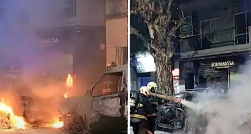 Un hombre provocó el incendio de dos autos durante la madrugada 