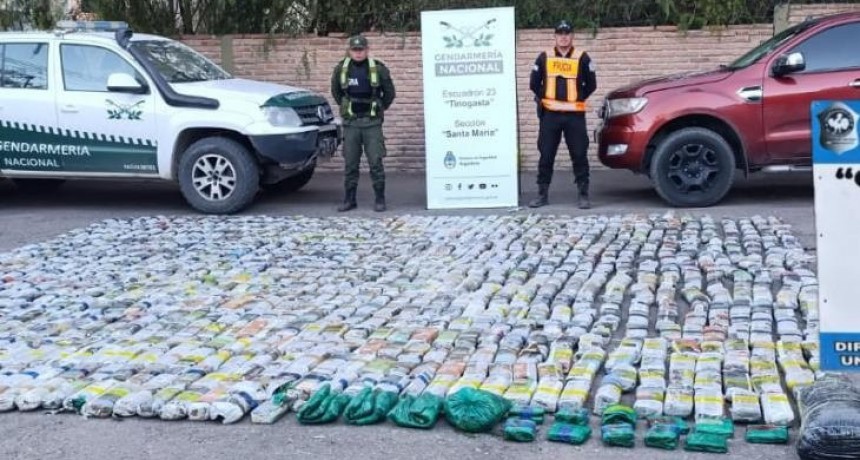 Intentó huir de un control y lo atraparon con 450 kilos de hojas de coca
