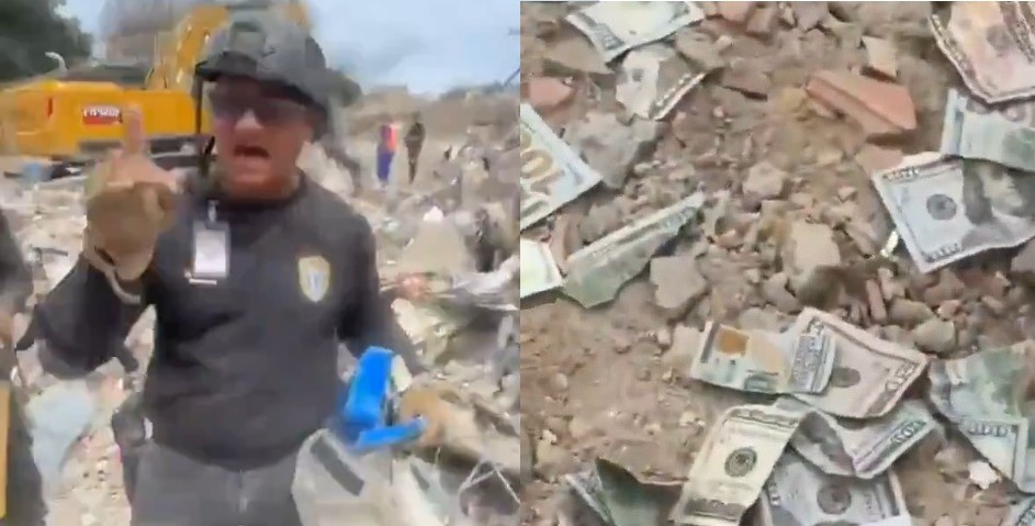 Cuatro polic&iacute;as fueron detenidos en Venezuela por quedarse con dinero hallado entre escombros