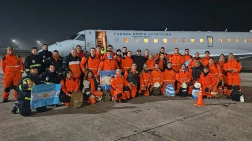 Un nuevo contingente de rescatistas argentinos fue enviado a Venezuela