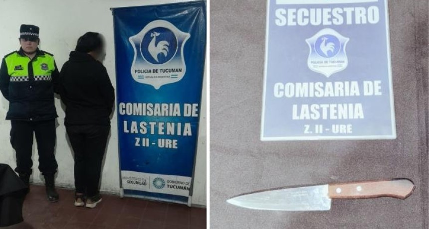 Fue aprehendida por herir a su pareja con un cuchillo