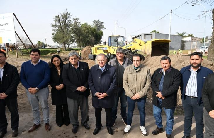 La Provincia reactivó la obra vial del ingreso a la ciudad de Juan Bautista Alberdi