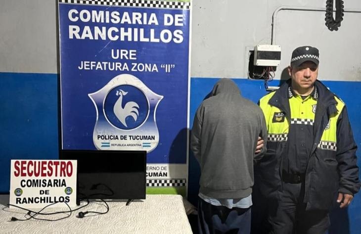 Ranchillos: lo atraparon infraganti con un televisor que había robado 